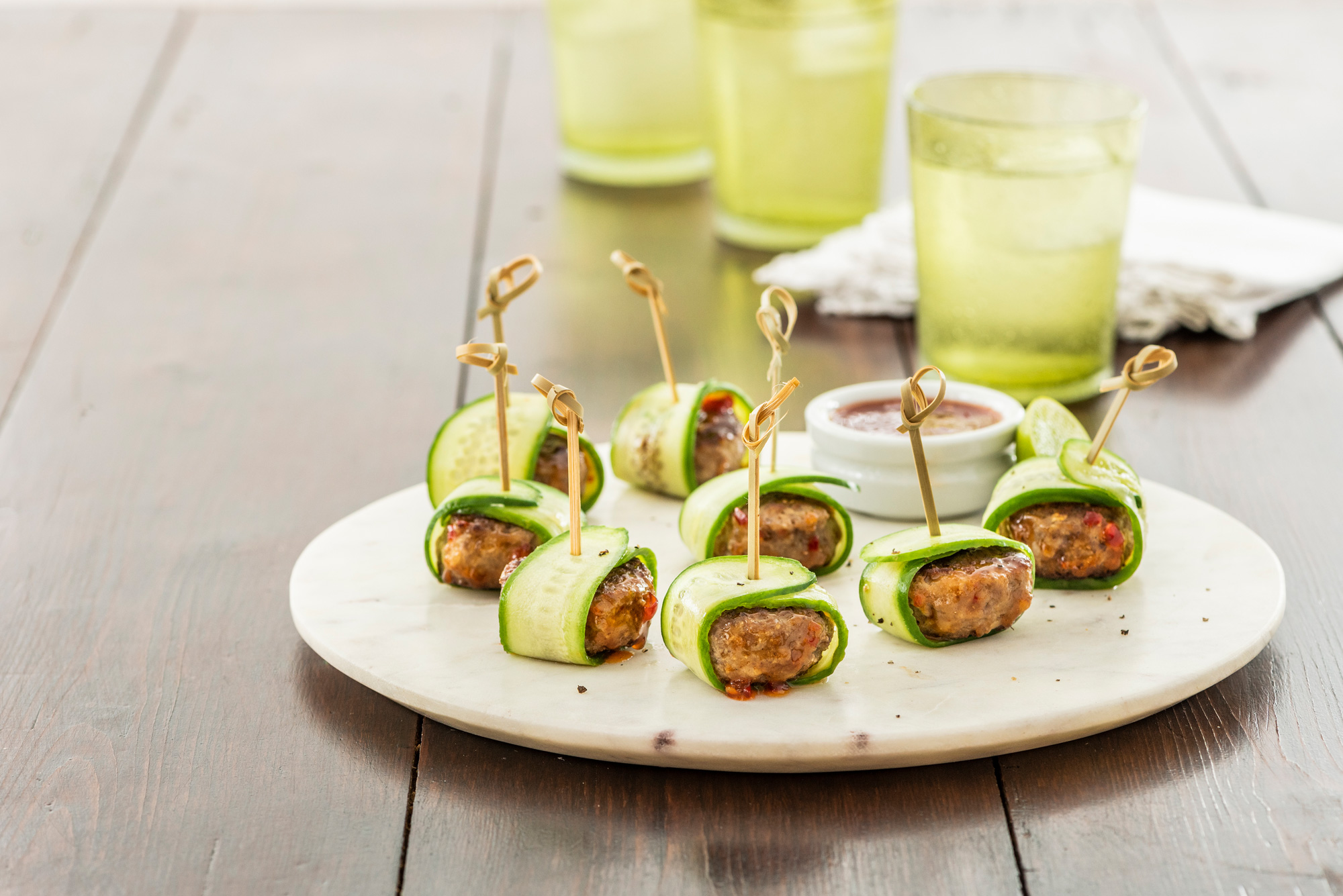 Beef and Cucumber Dippers